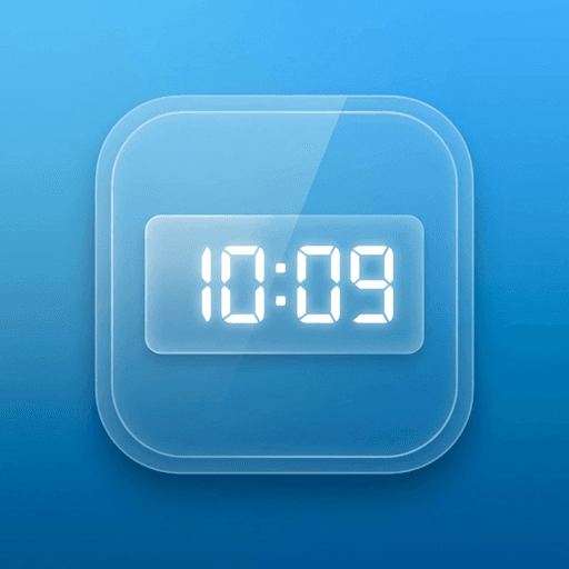 Transparent Clock App Icon